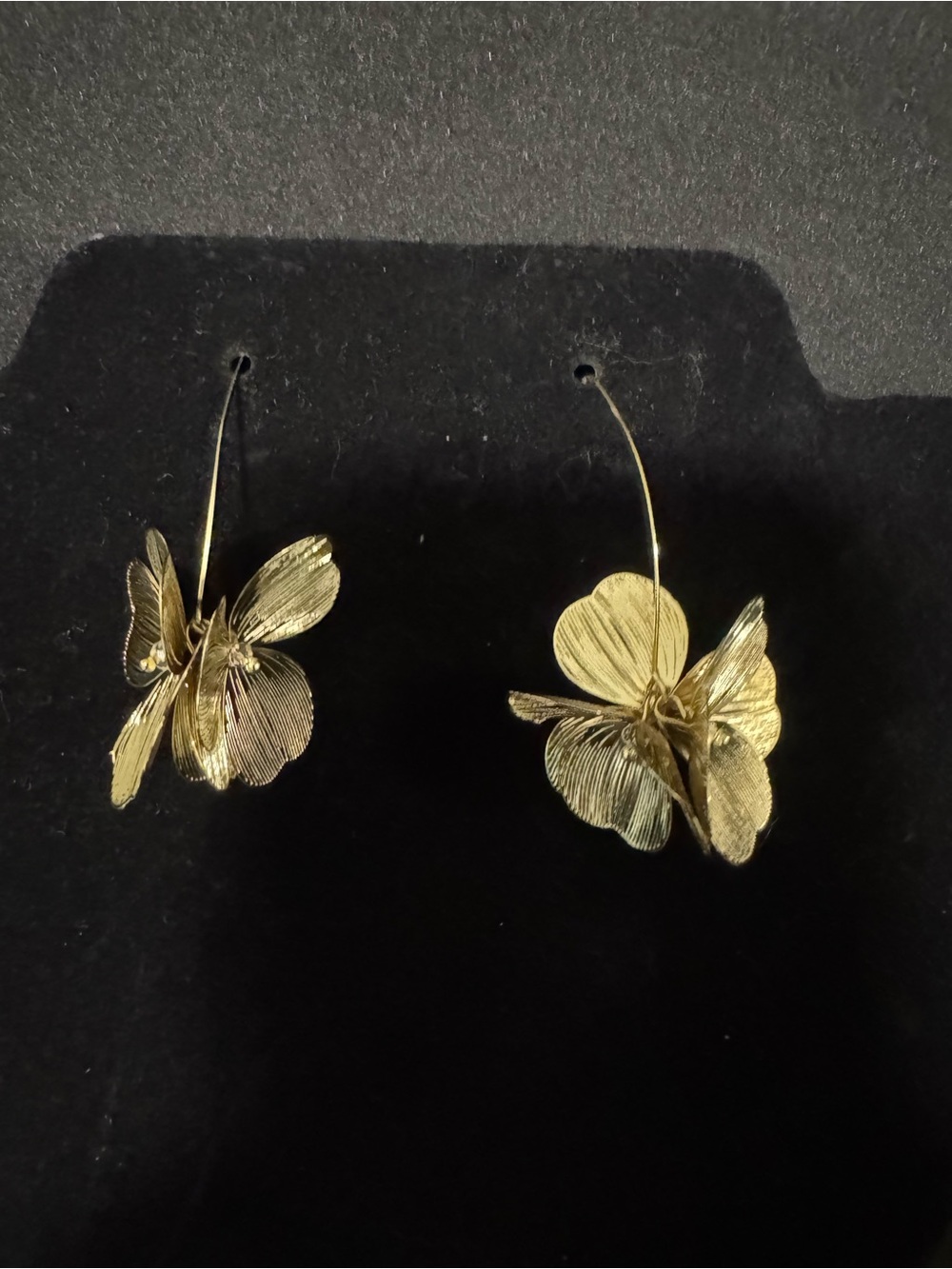 Gold Floral Drop Earrings - Women Jewelry